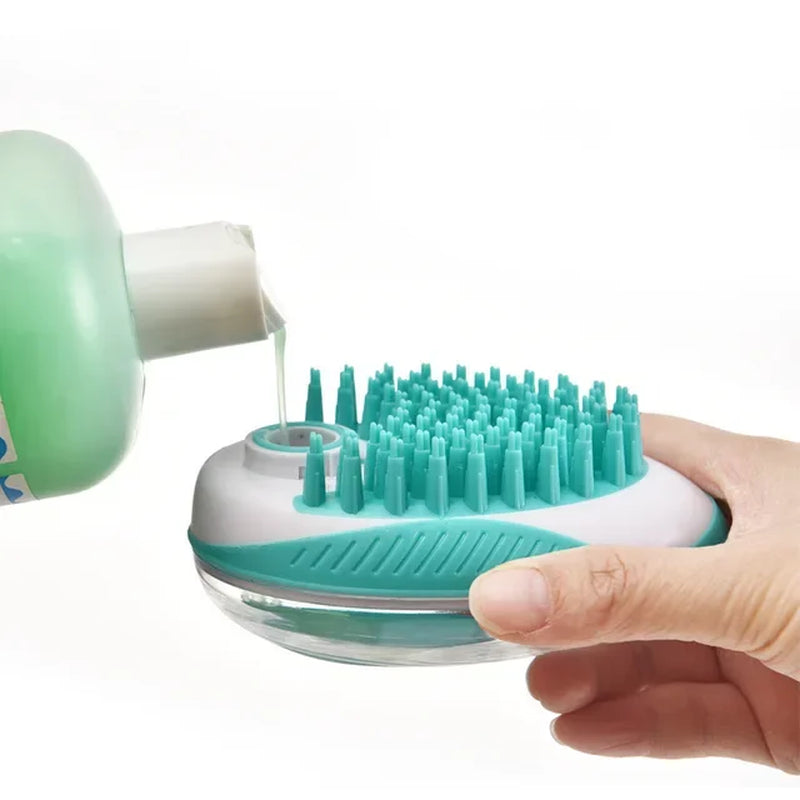 Pet Dog Cat Bath Brush 2-In-1 Pet SPA Massage Comb Soft Silicone Pet Shower Hair Grooming Cmob Dog Cleaning Tool Pet Supplies