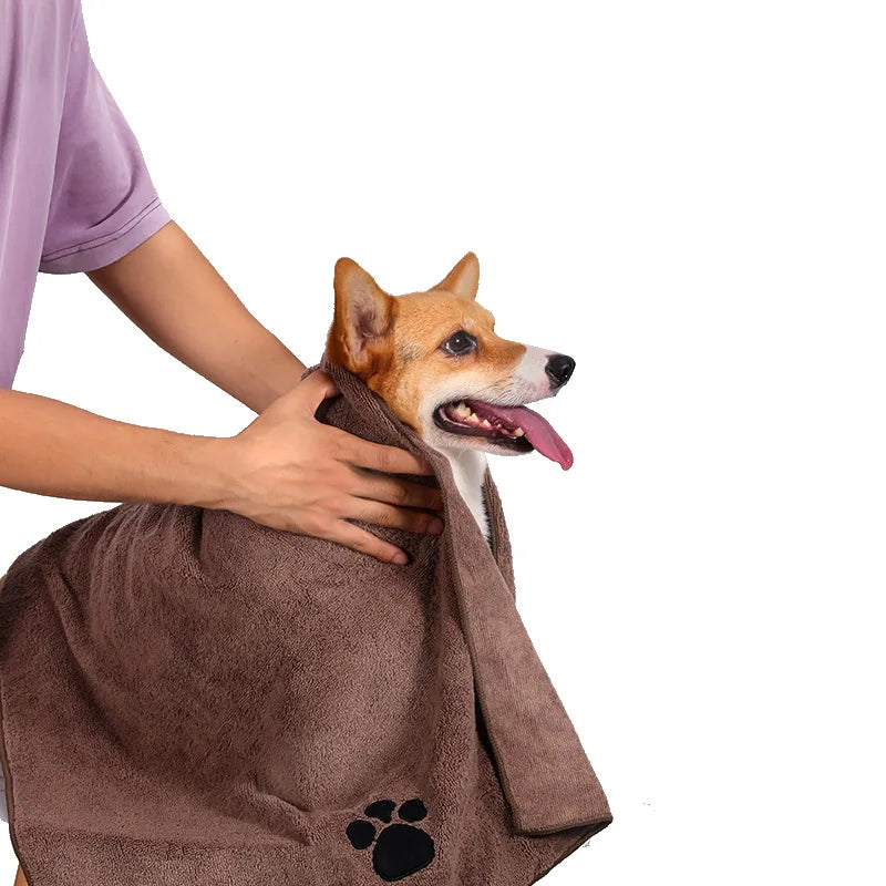 2025 New Pet Bath Towel Water Absorbent Quick-Drying Pet Towel Pet Shop Dog Cat Gift Pet Supplies